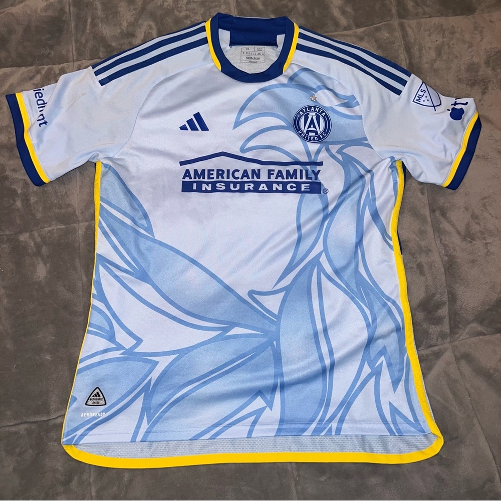 Authentic XL Atlanta United FC Light Blue Resurgens Kit Adidas 2023 Jersey